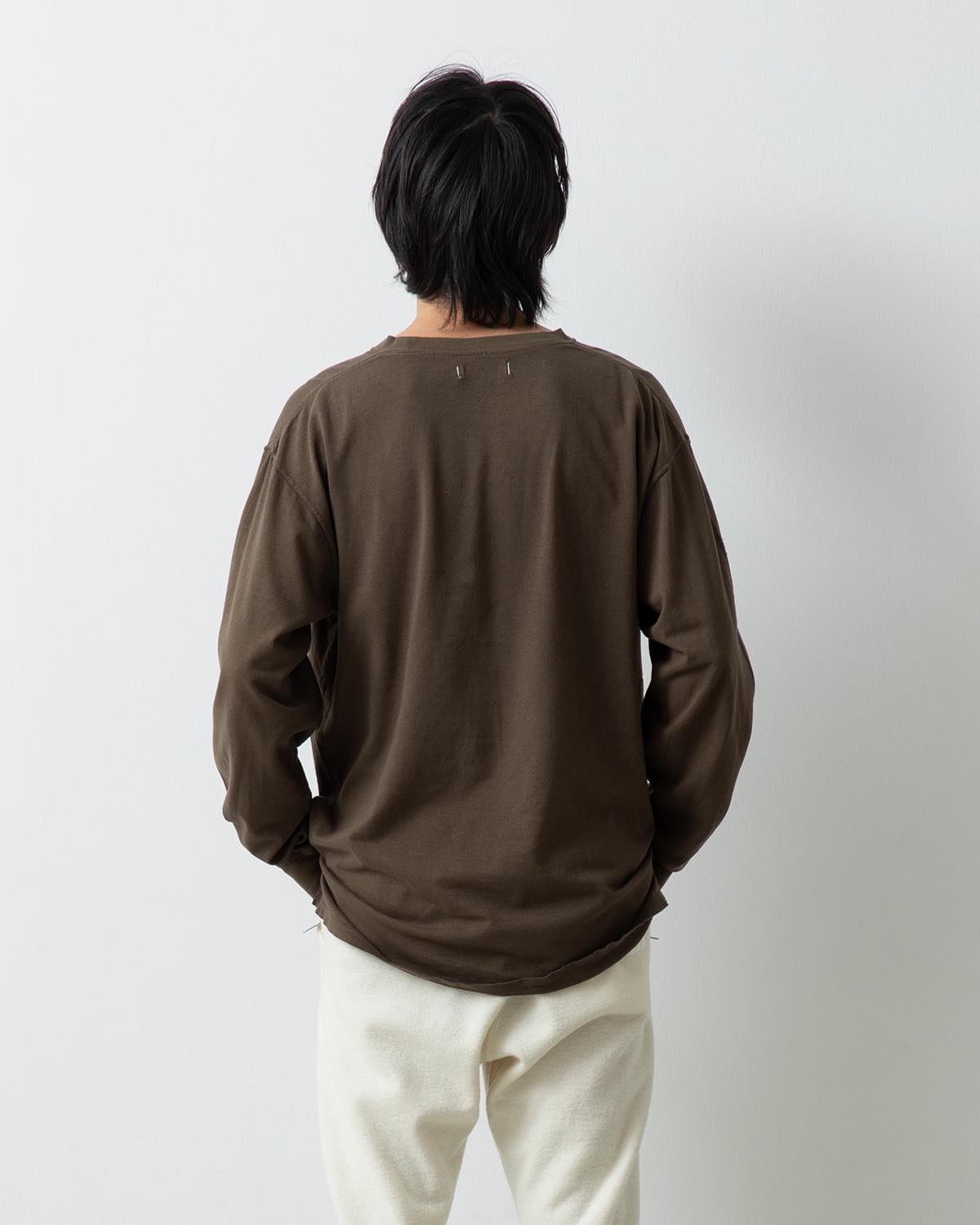 MONK L/S TEE COTTON PAPER JERSEY OVERDYED