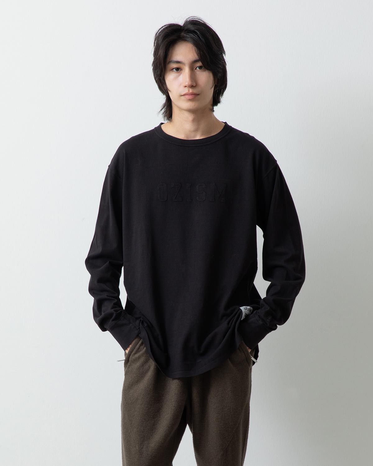 MONK L/S TEE COTTON PAPER JERSEY OVERDYED