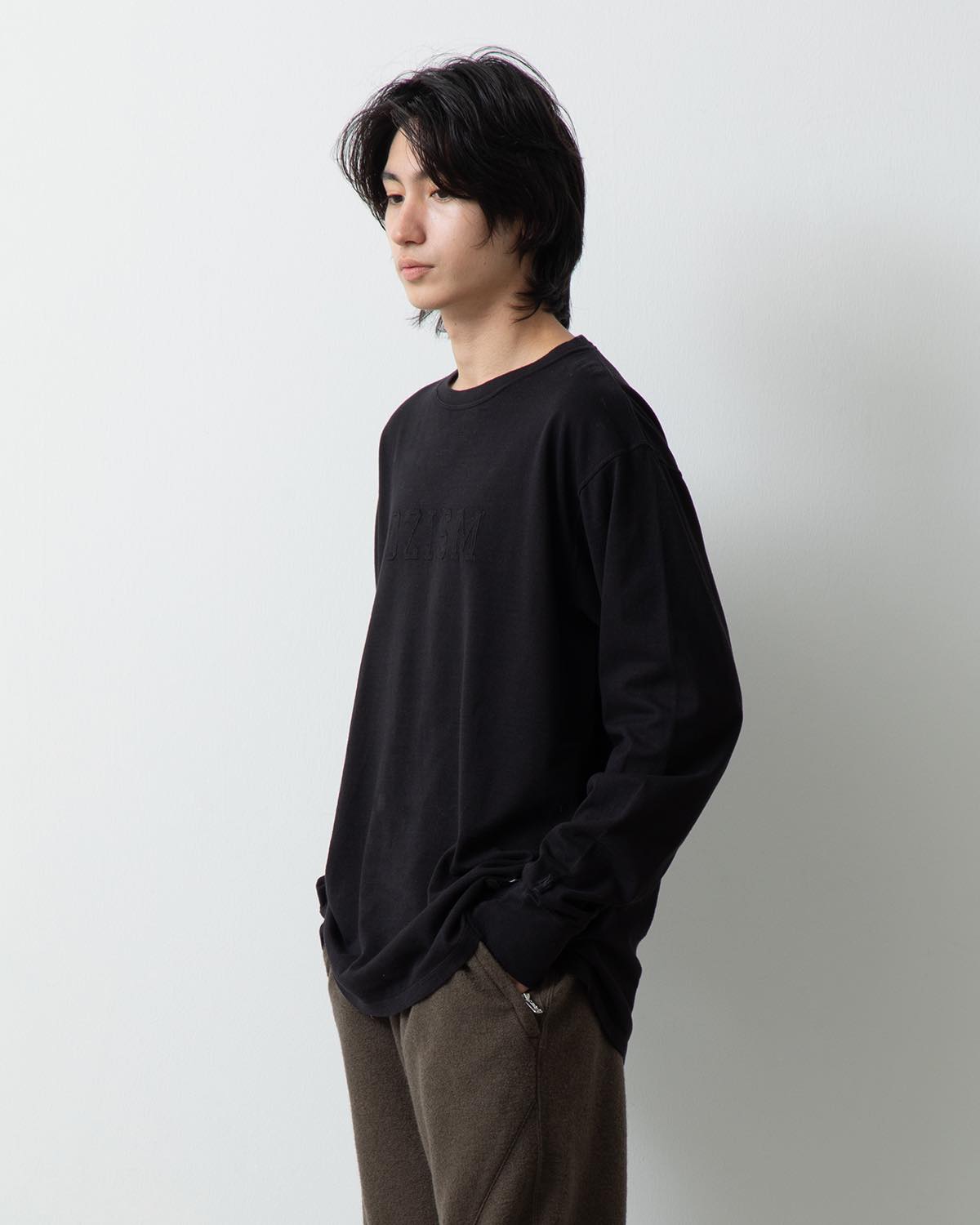 MONK L/S TEE COTTON PAPER JERSEY OVERDYED