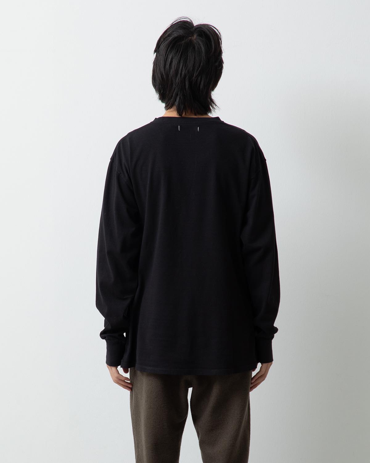 MONK L/S TEE COTTON PAPER JERSEY OVERDYED