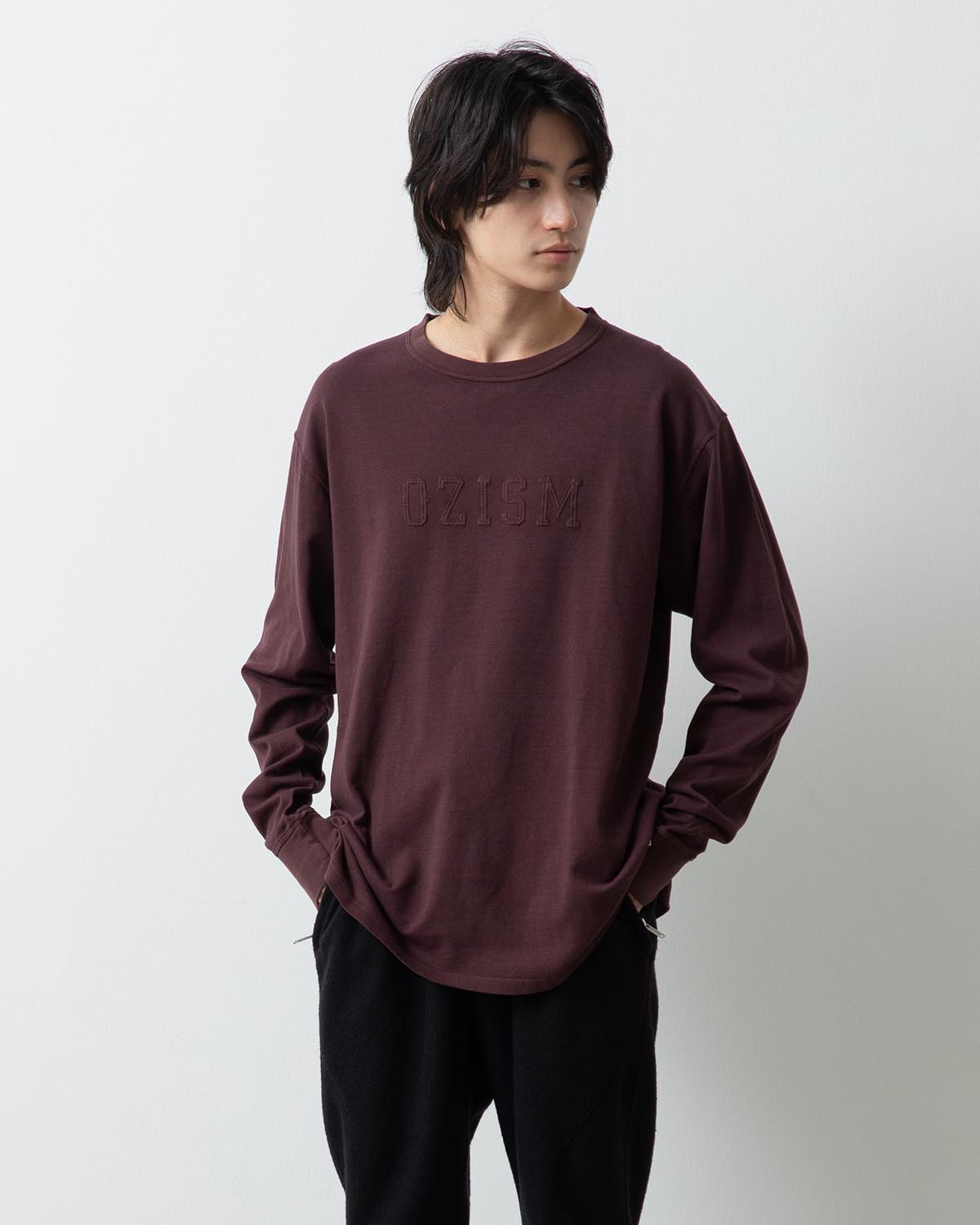 MONK L/S TEE COTTON PAPER JERSEY OVERDYED