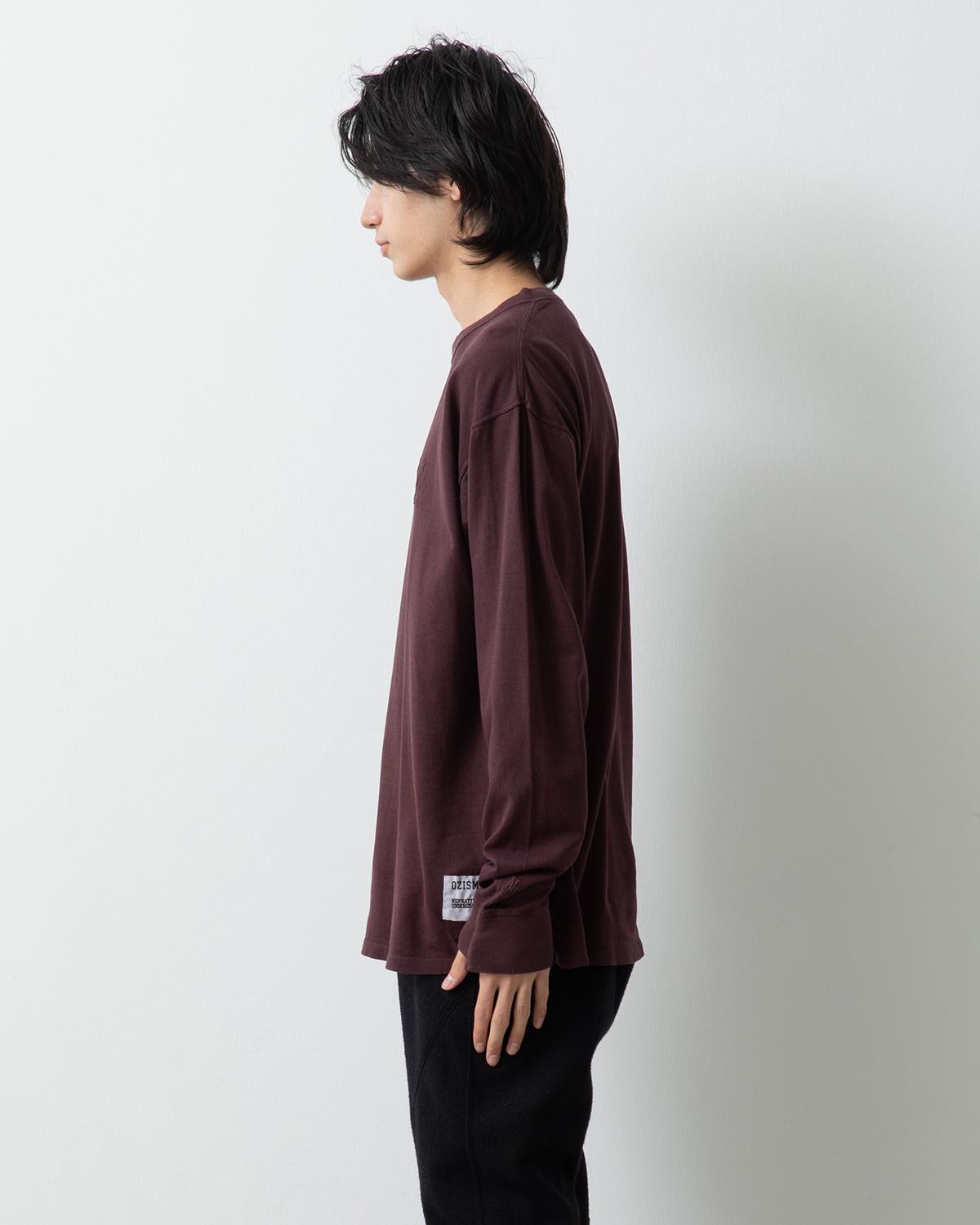 MONK L/S TEE COTTON PAPER JERSEY OVERDYED