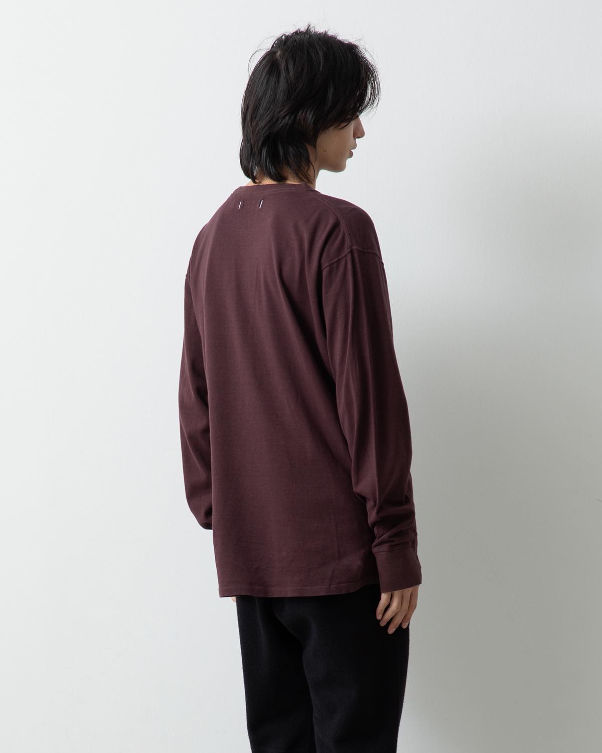 MONK L/S TEE COTTON PAPER JERSEY OVERDYED