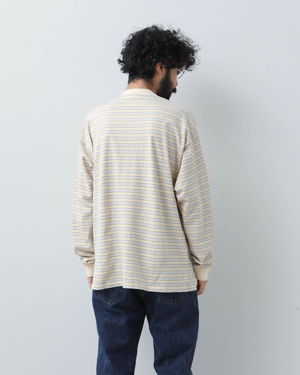 LONG SLEEVE BORDER T-SHIRT