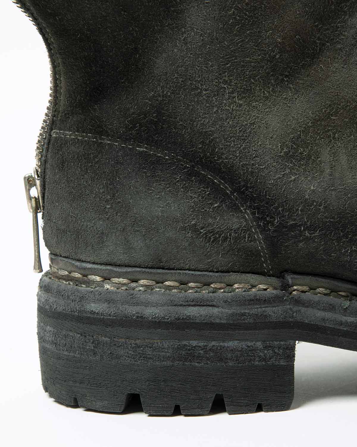 BACK ZIP MIDDLE BOOTS HORSE LEATHER by GUIDI