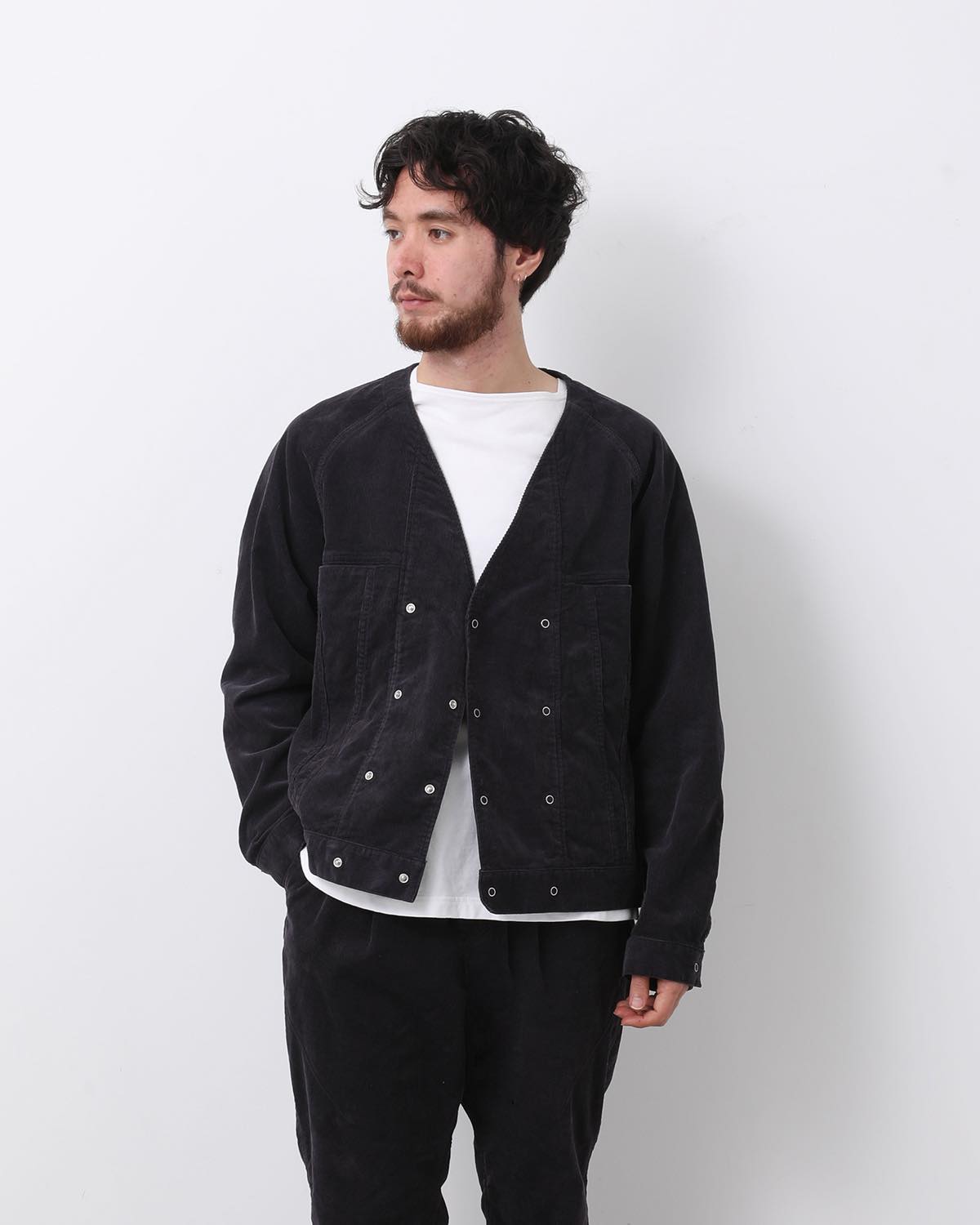 MONK BLOUSON COTTON CORD SULFUR DYE