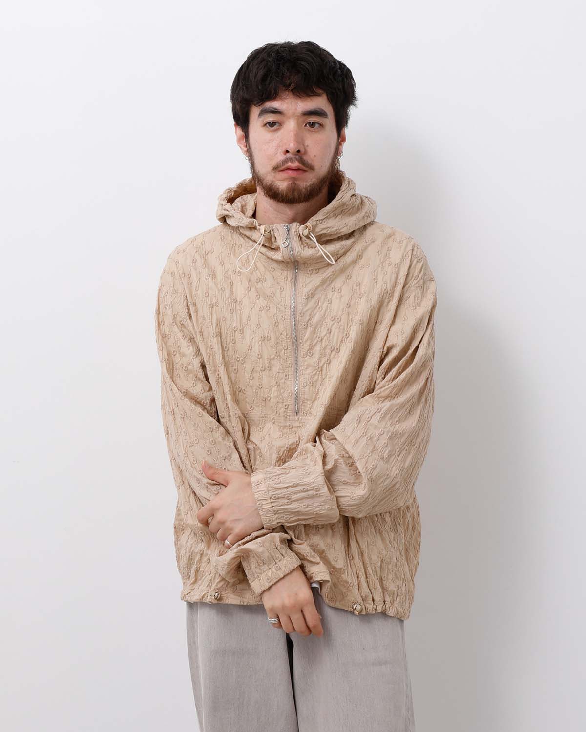 EMBRIDERY PULL OVER JACKET