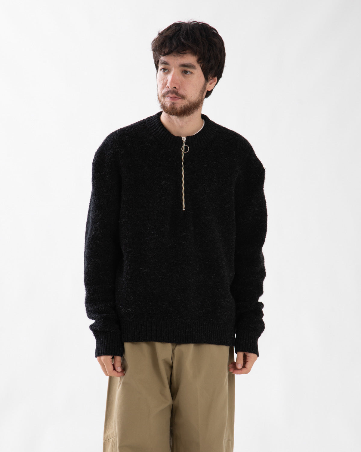 ZIP PULLOVER KNIT