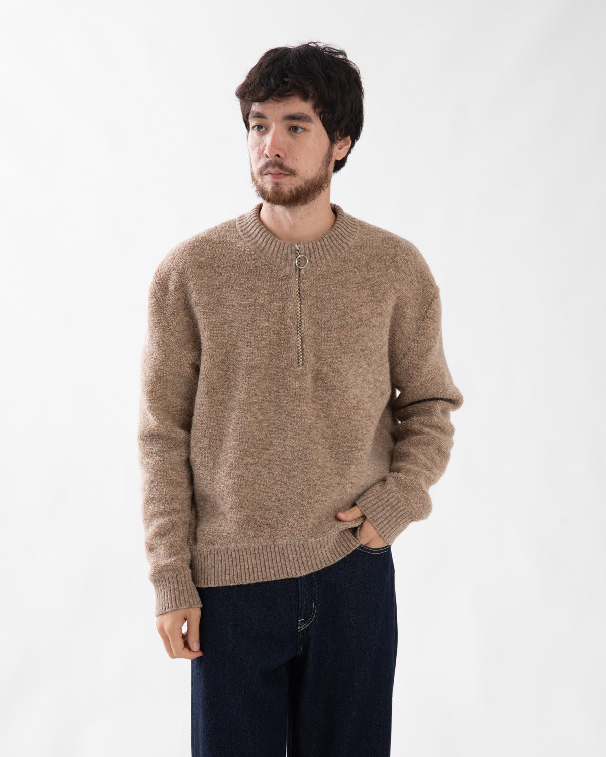 ZIP PULLOVER KNIT