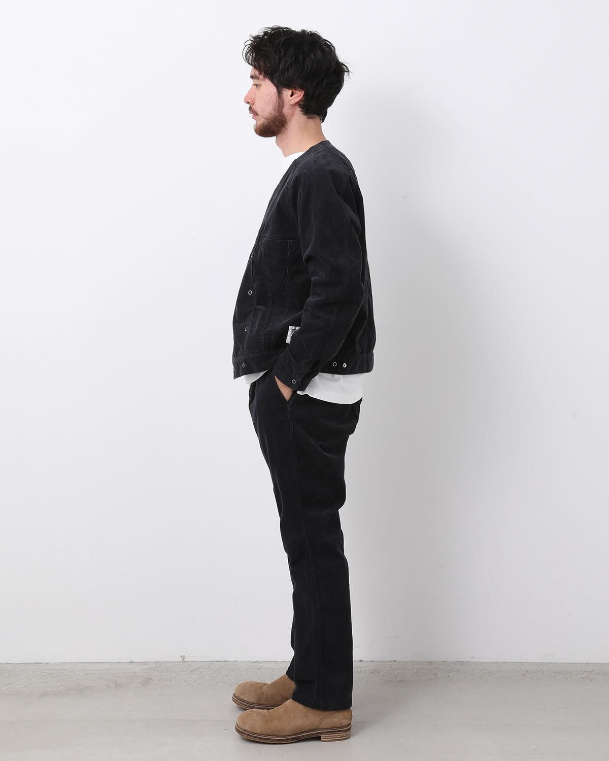 MONK EASY PANTS COTTON CORD SULFUR DYE