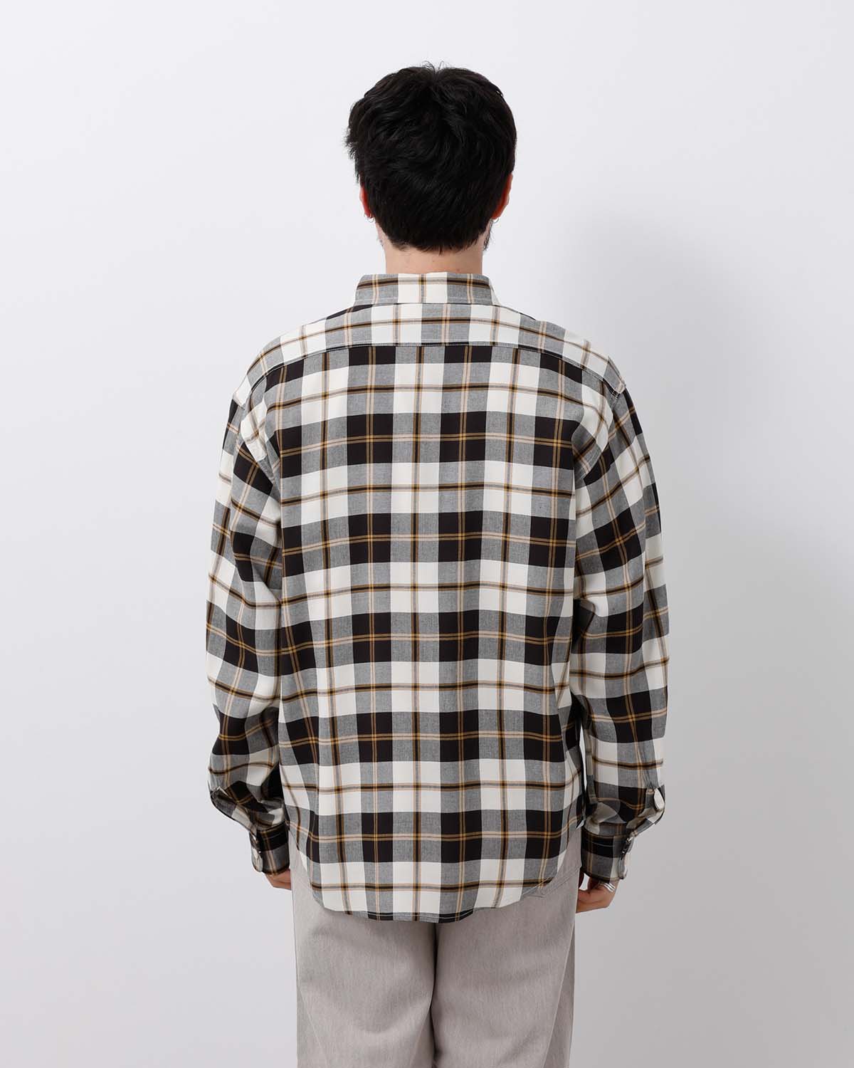 LONG SLEEVE RAYON CHECK SHIRT