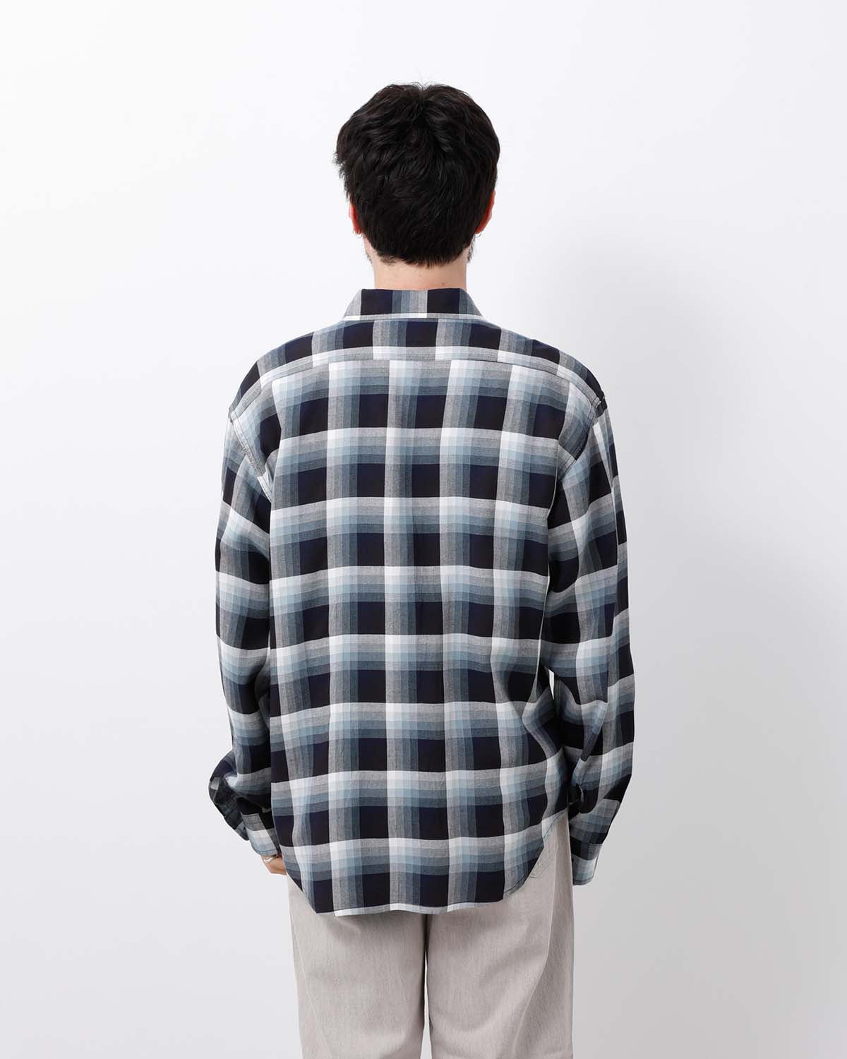 LONG SLEEVE RAYON CHECK SHIRT
