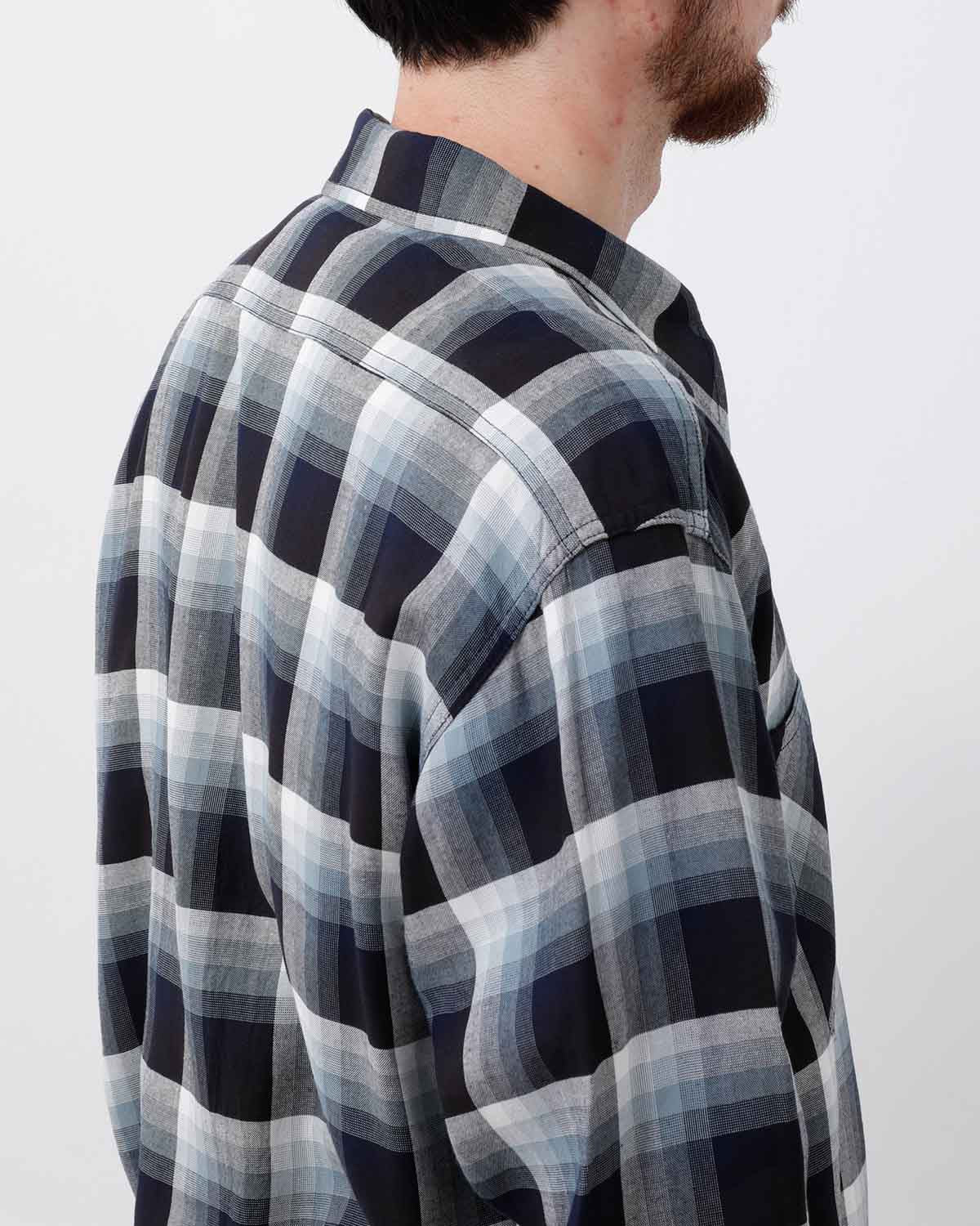 LONG SLEEVE RAYON CHECK SHIRT