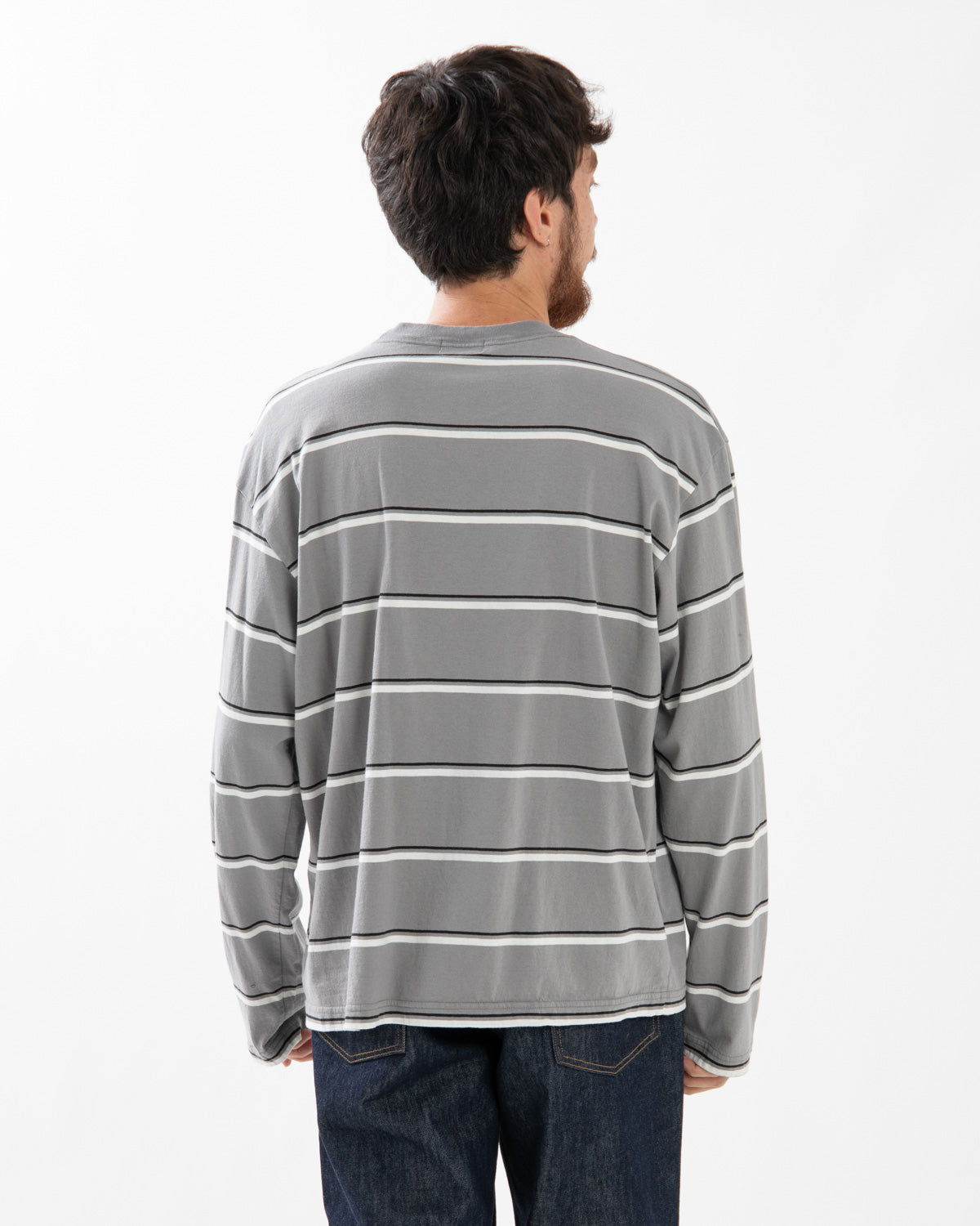 LONG SLEEVE BORDER T-SHIRT