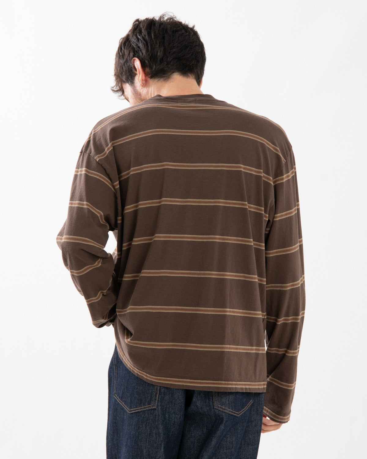 LONG SLEEVE BORDER T-SHIRT