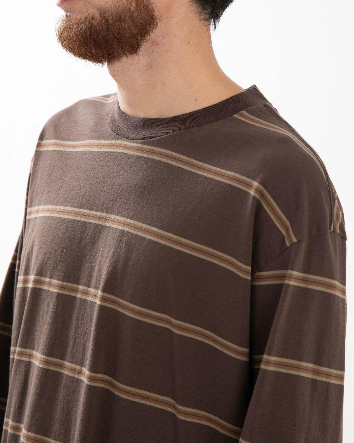 LONG SLEEVE BORDER T-SHIRT