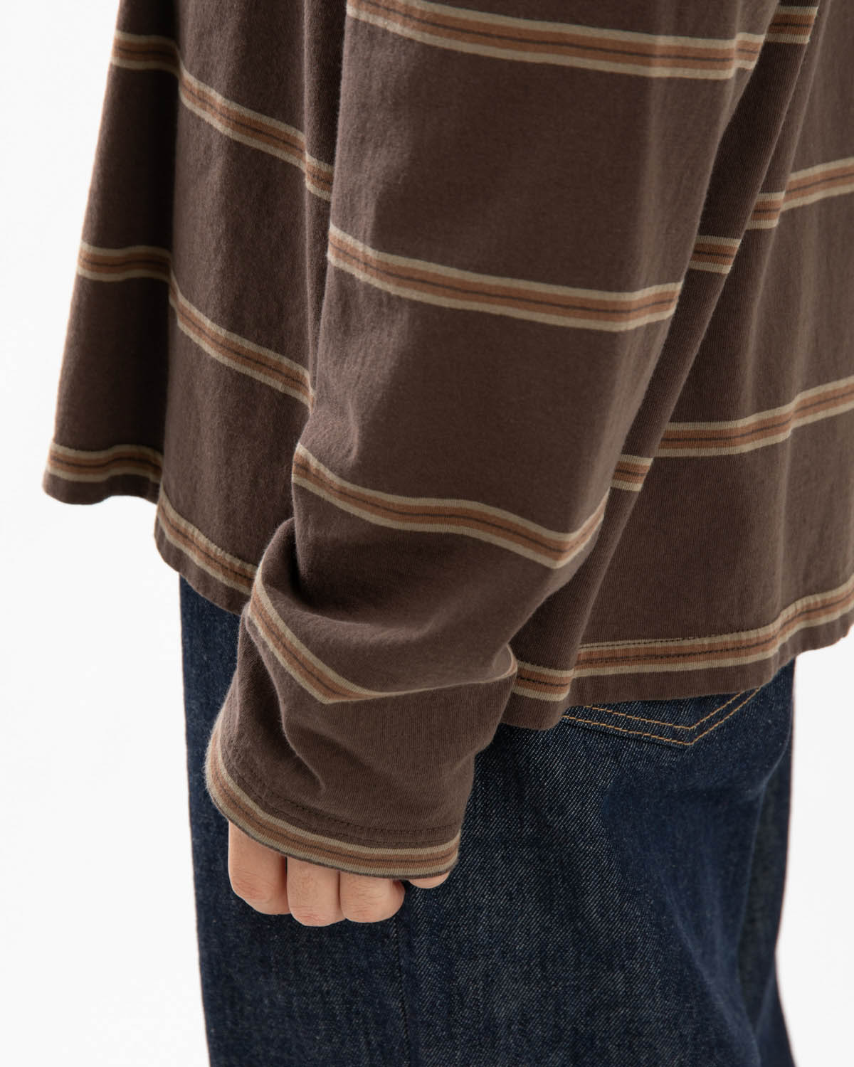LONG SLEEVE BORDER T-SHIRT