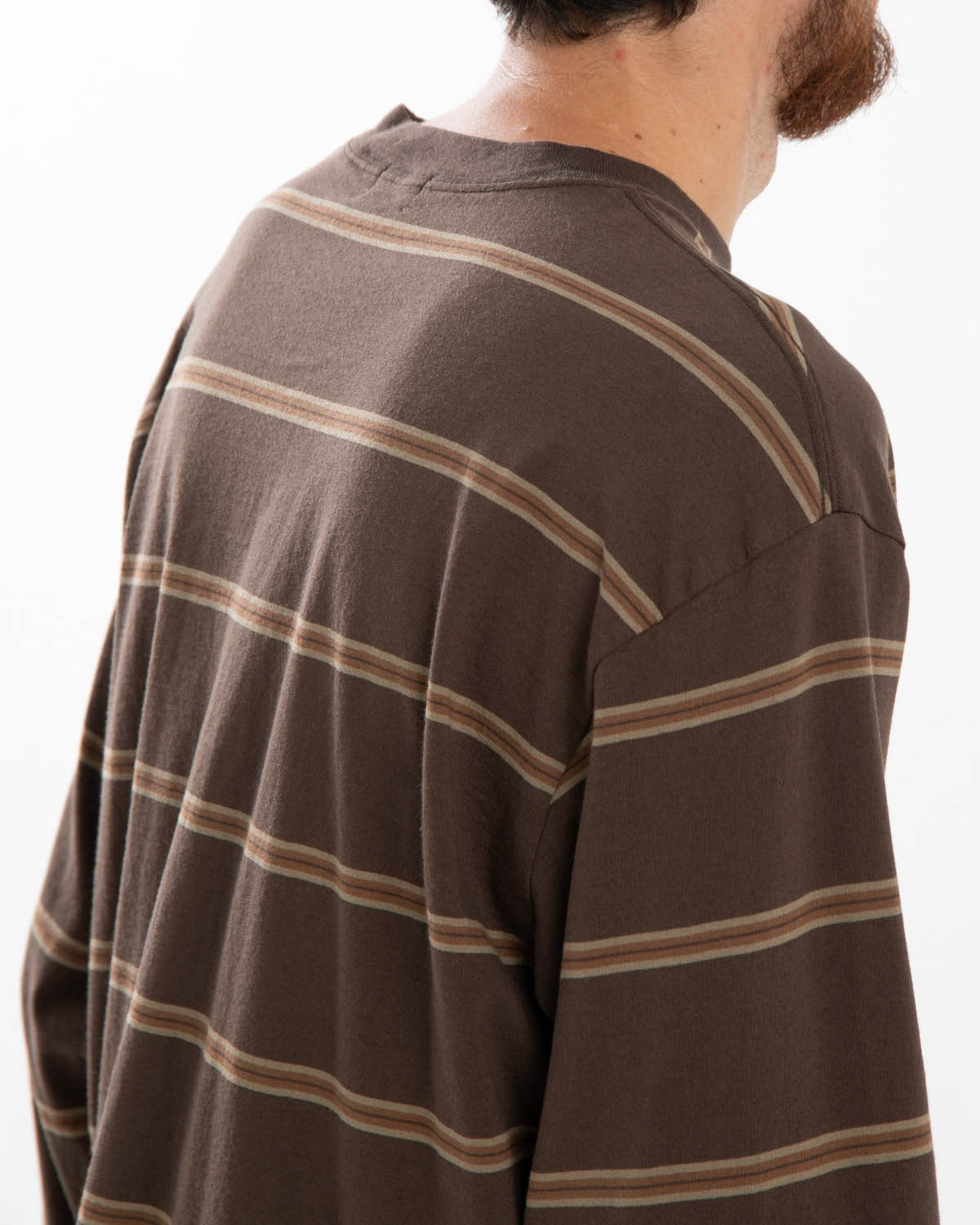 LONG SLEEVE BORDER T-SHIRT