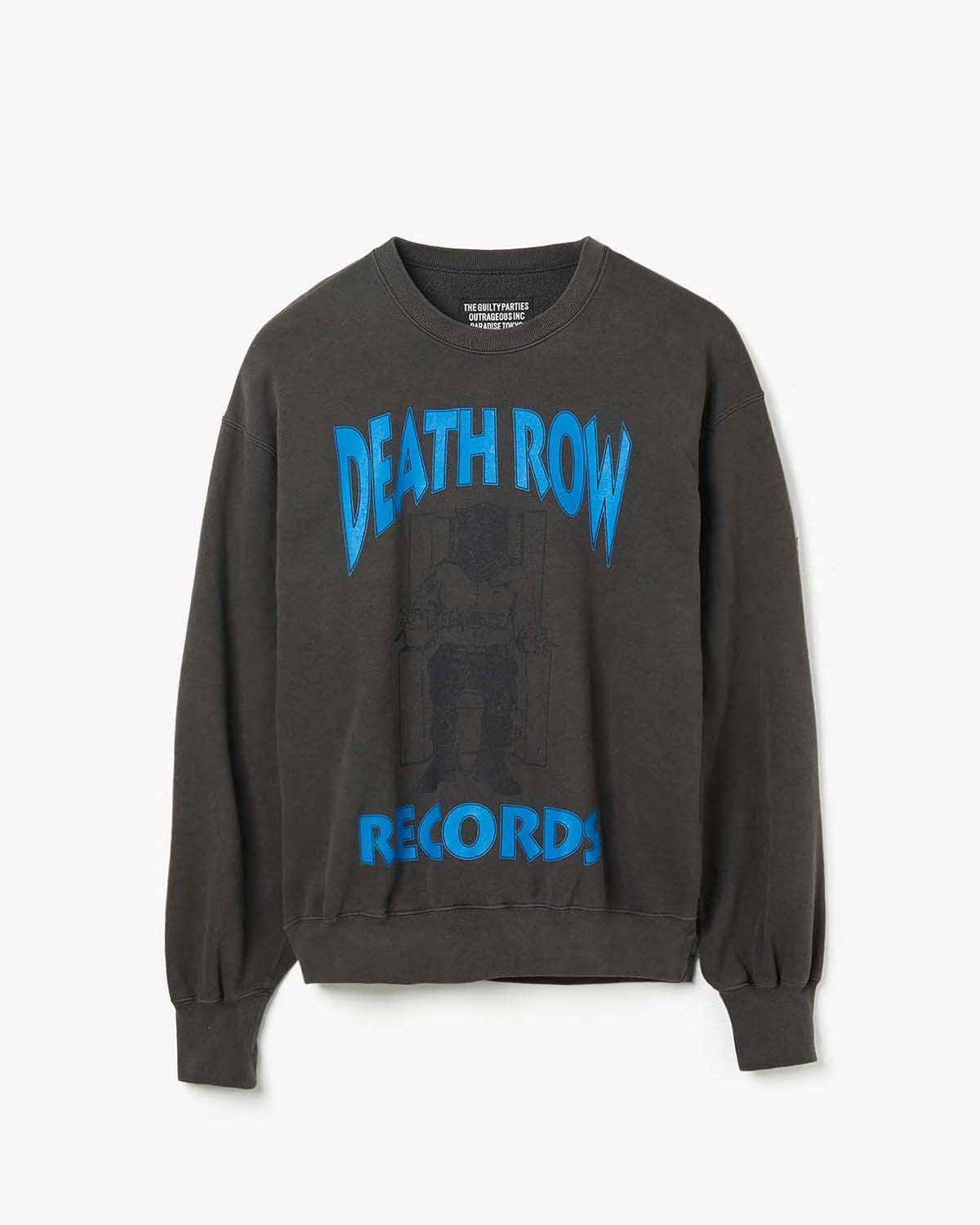 DEATH ROW RECORDS / WASHED MIDDLE WEIGHT CREW NECK SWEAT SHIRT