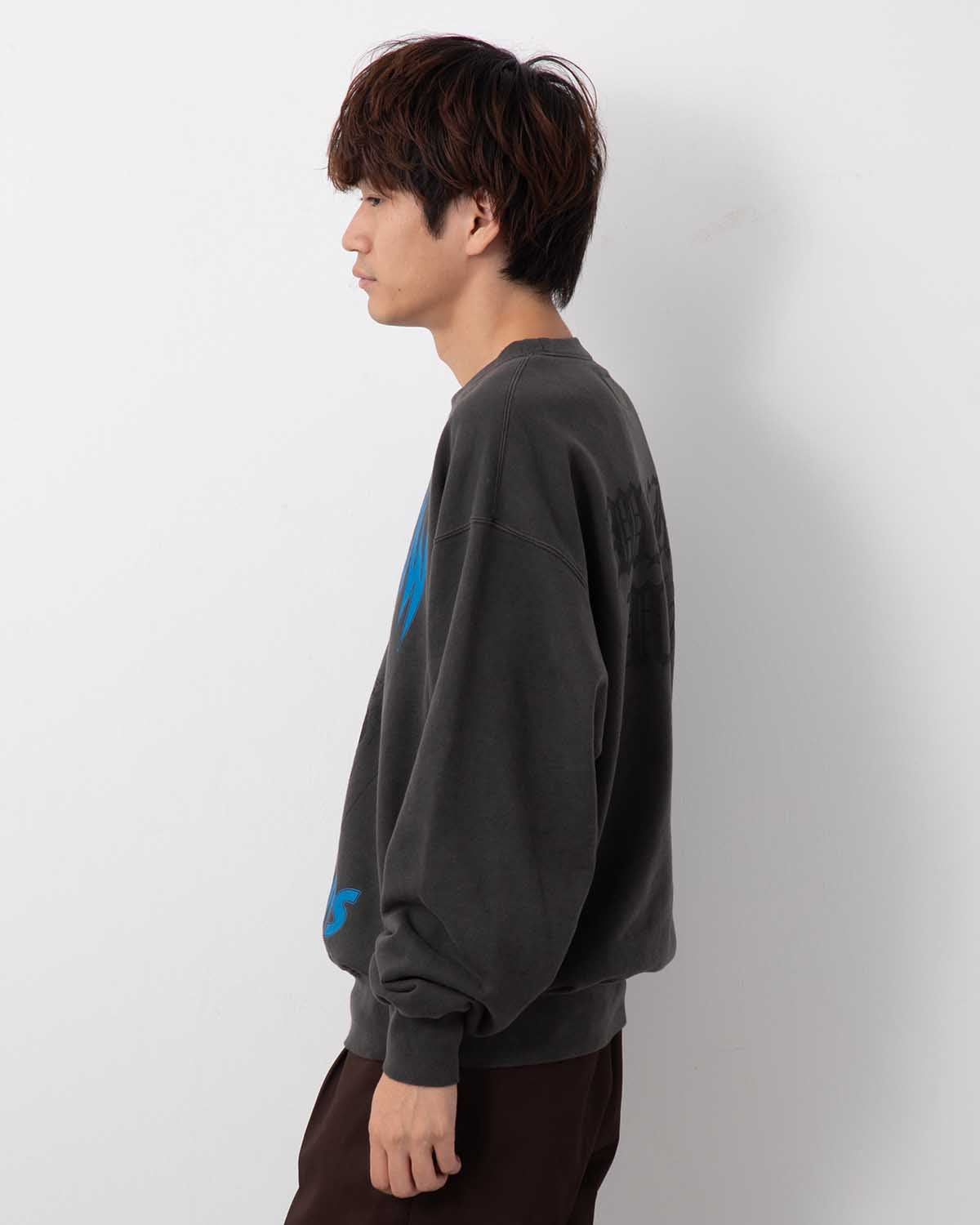 DEATH ROW RECORDS / WASHED MIDDLE WEIGHT CREW NECK SWEAT SHIRT