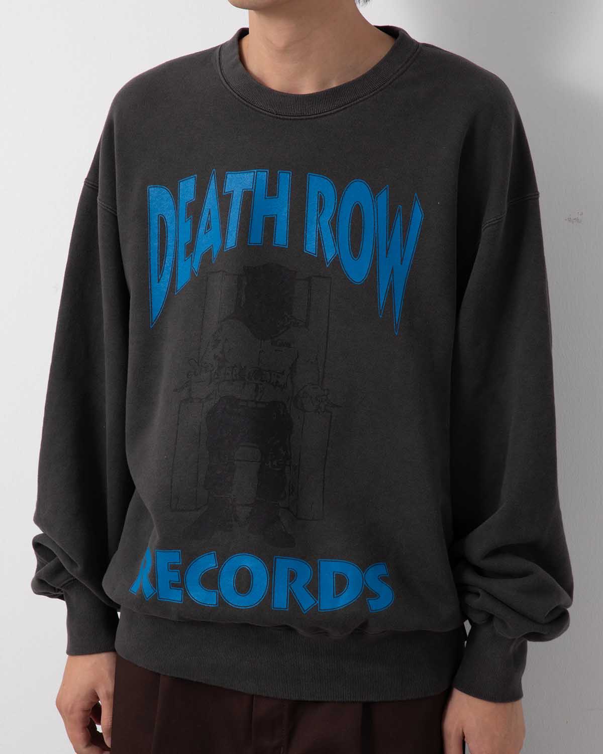 DEATH ROW RECORDS / WASHED MIDDLE WEIGHT CREW NECK SWEAT SHIRT