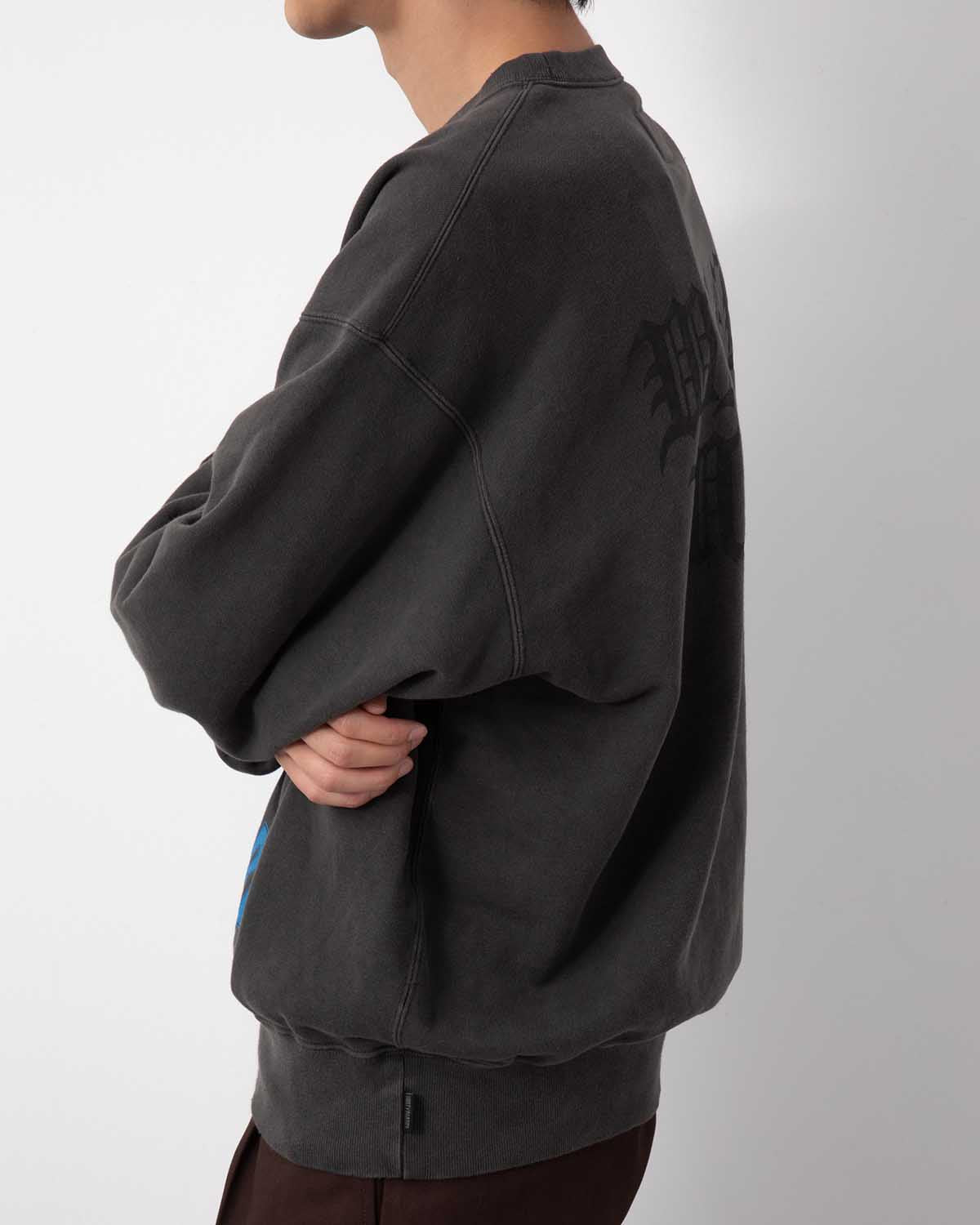 DEATH ROW RECORDS / WASHED MIDDLE WEIGHT CREW NECK SWEAT SHIRT