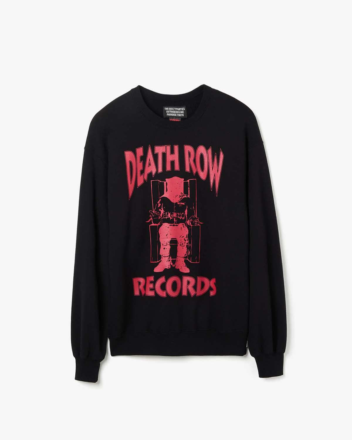 DEATH ROW RECORDS / WASHED MIDDLE WEIGHT CREW NECK SWEAT SHIRT