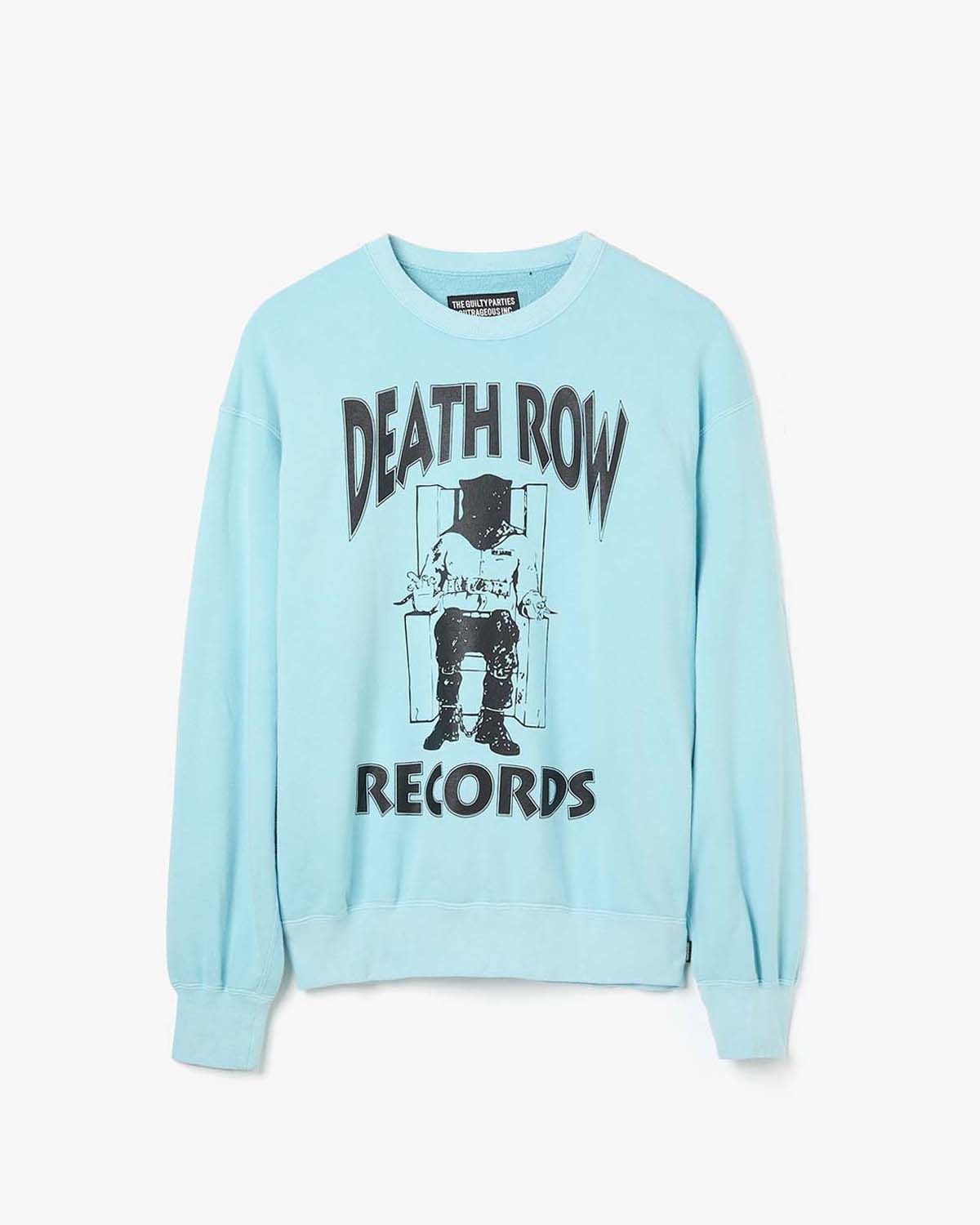 DEATH ROW RECORDS / WASHED MIDDLE WEIGHT CREW NECK SWEAT SHIRT