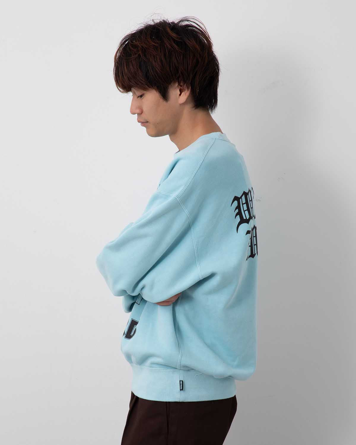 DEATH ROW RECORDS / WASHED MIDDLE WEIGHT CREW NECK SWEAT SHIRT