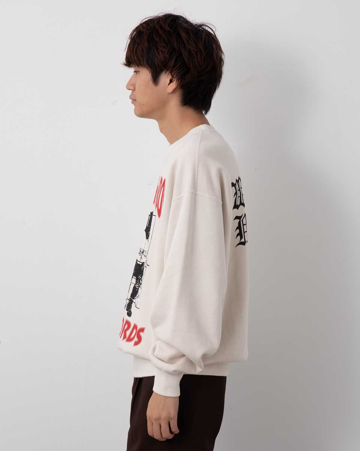 DEATH ROW RECORDS / WASHED MIDDLE WEIGHT CREW NECK SWEAT SHIRT