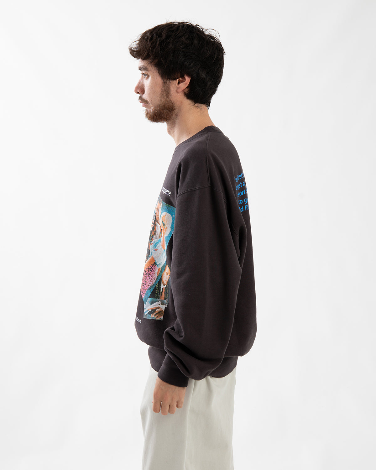 TRUE ROMANCE / WASHED CREW NECK SWEAT SHIRT