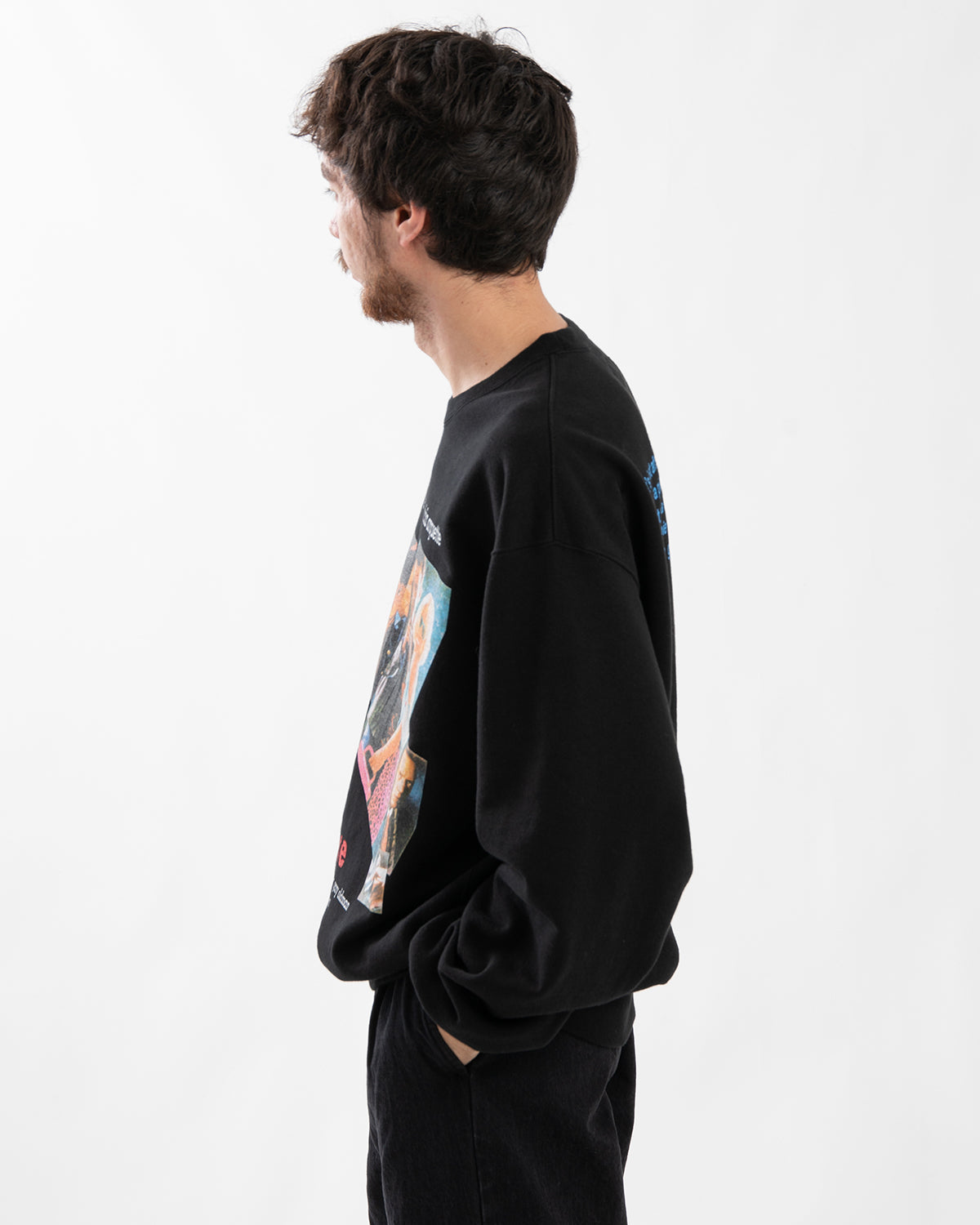 TRUE ROMANCE / WASHED CREW NECK SWEAT SHIRT