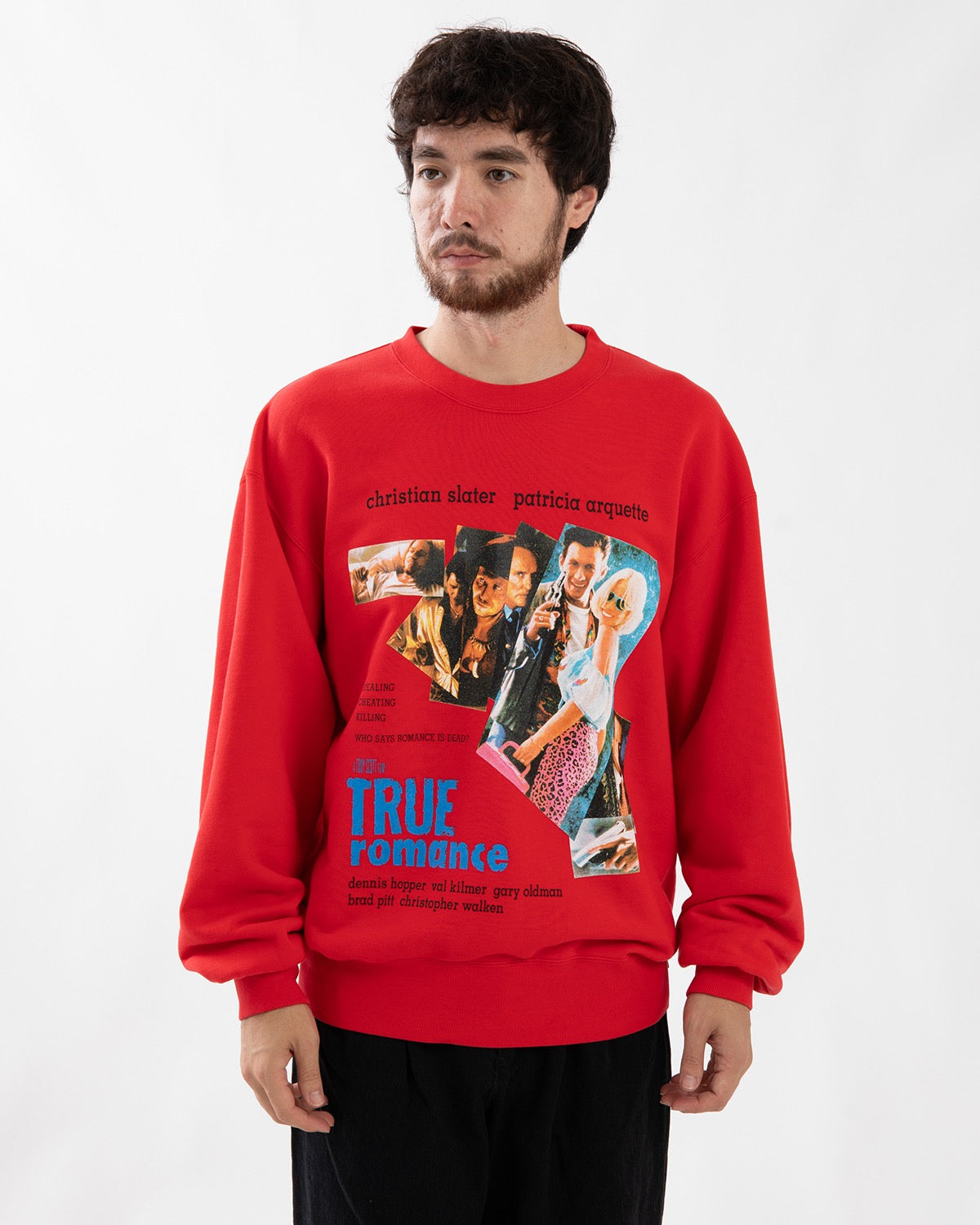 TRUE ROMANCE / WASHED CREW NECK SWEAT SHIRT