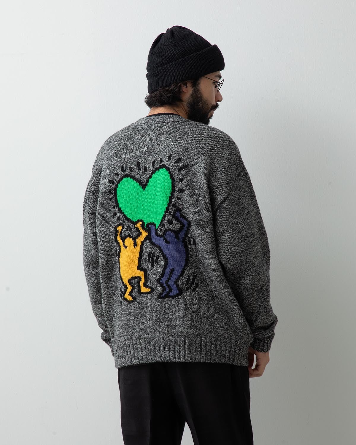 KEITH HARING / CARDIGAN ( TYPE-2 )