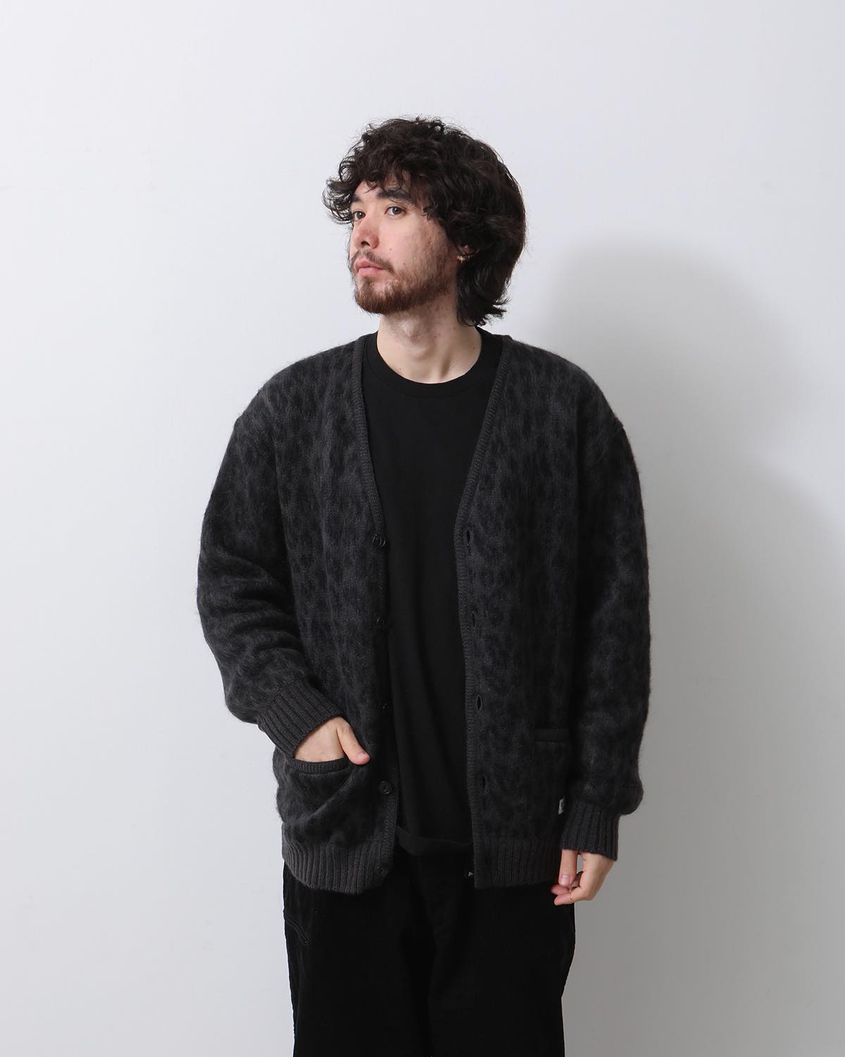 LEOPARD HEAVY MOHAIR CARDIGAN