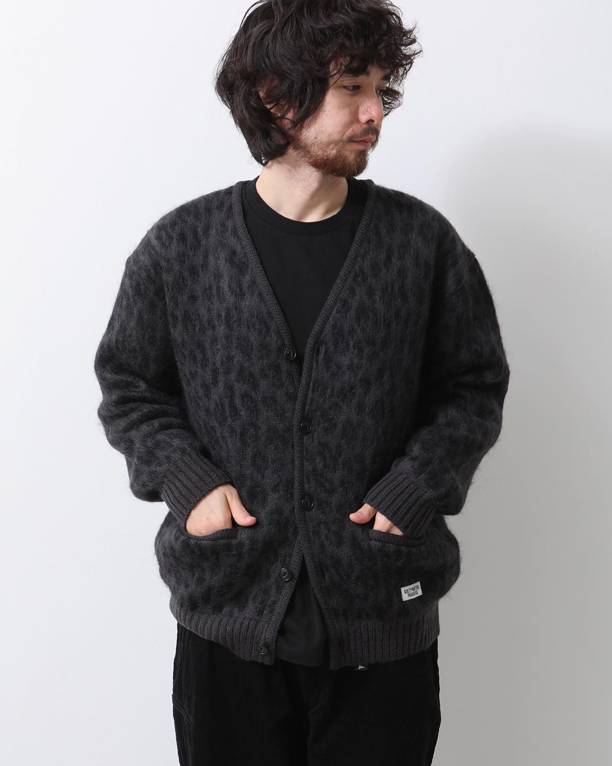 LEOPARD HEAVY MOHAIR CARDIGAN