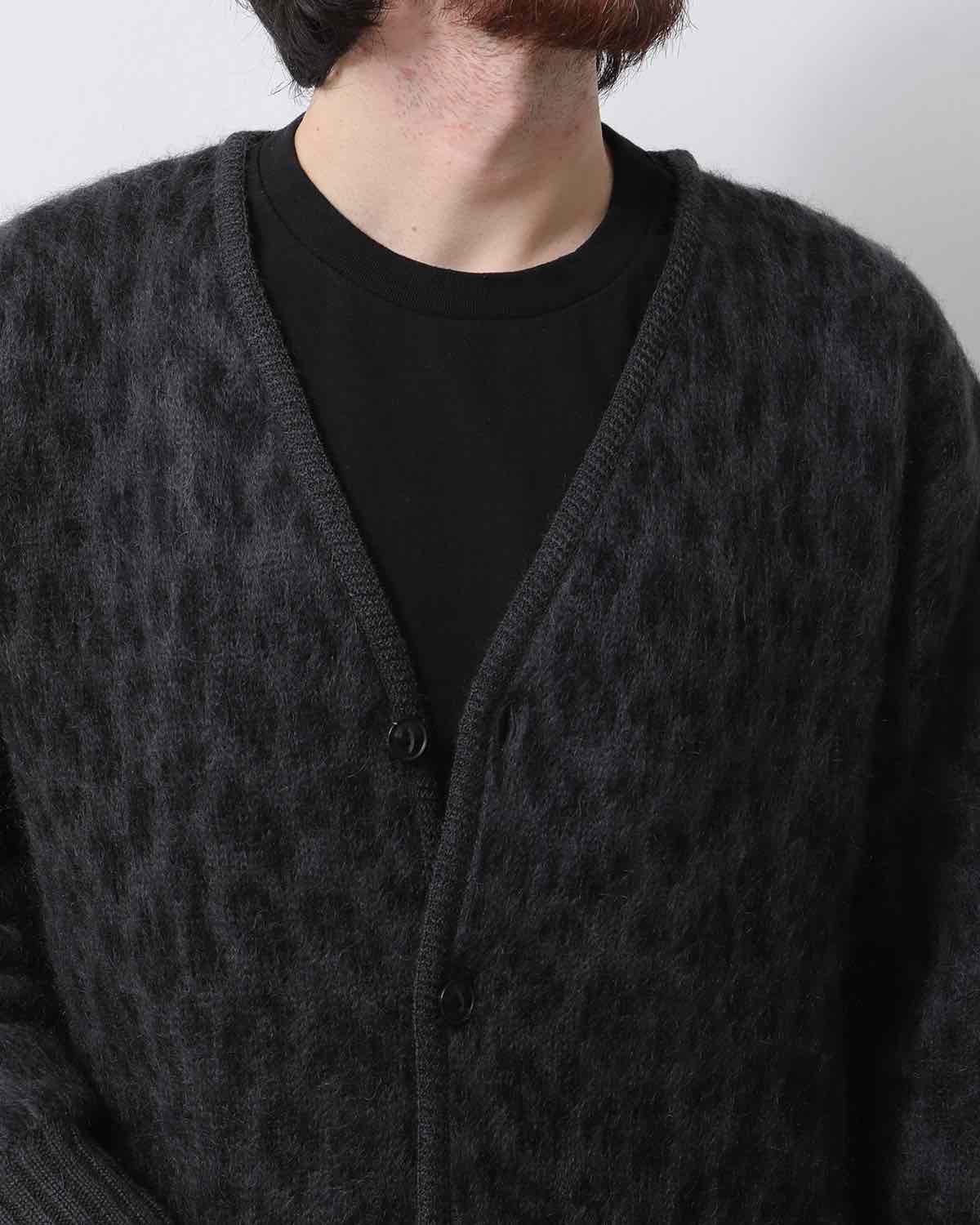 LEOPARD HEAVY MOHAIR CARDIGAN