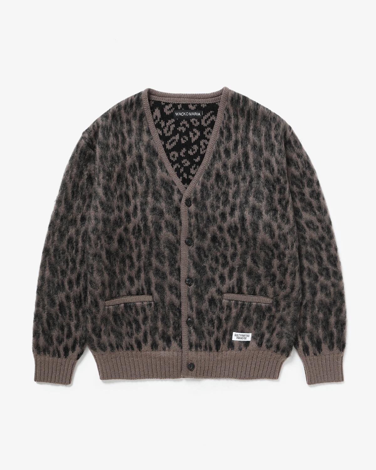 LEOPARD HEAVY MOHAIR CARDIGAN