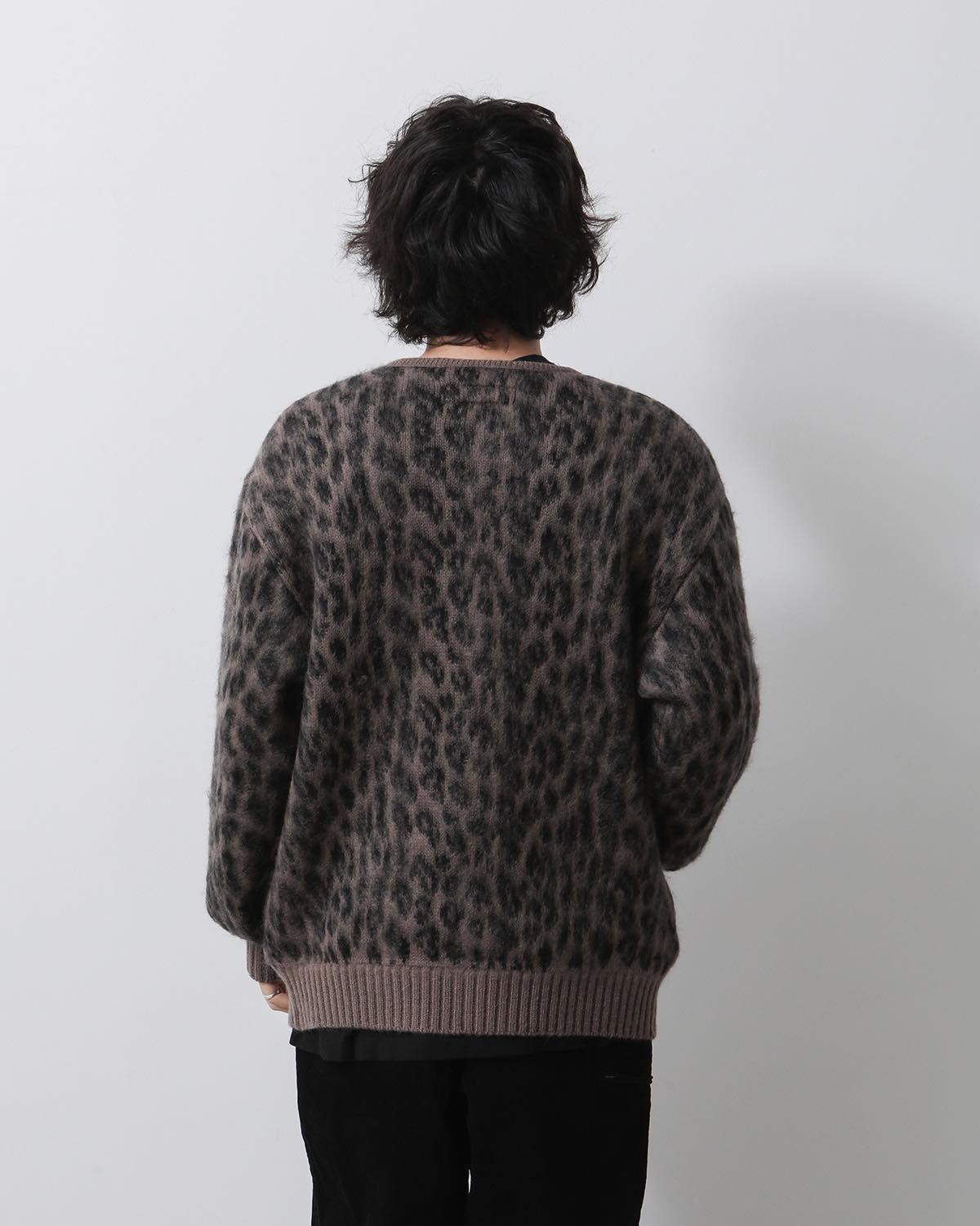 LEOPARD HEAVY MOHAIR CARDIGAN