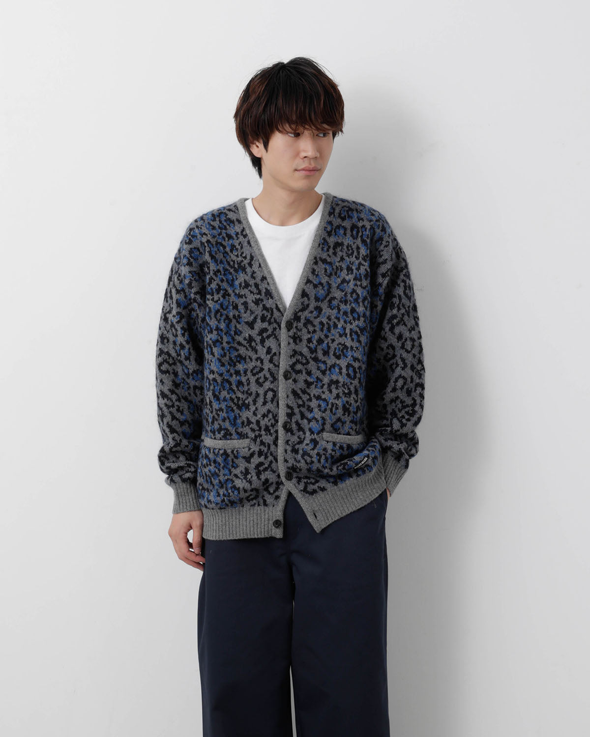 LEOPARD MOHAIR CARDIGAN