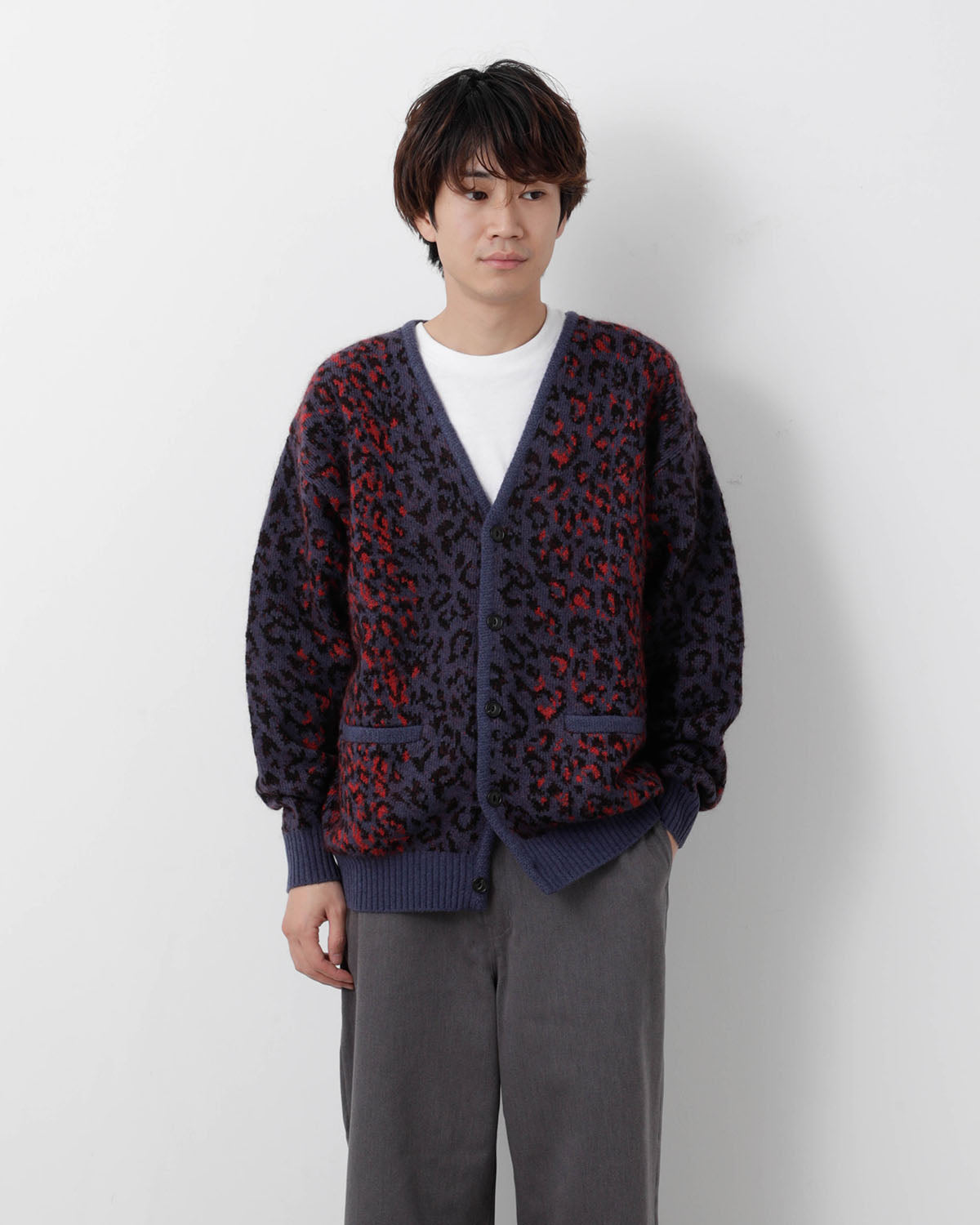 LEOPARD MOHAIR CARDIGAN