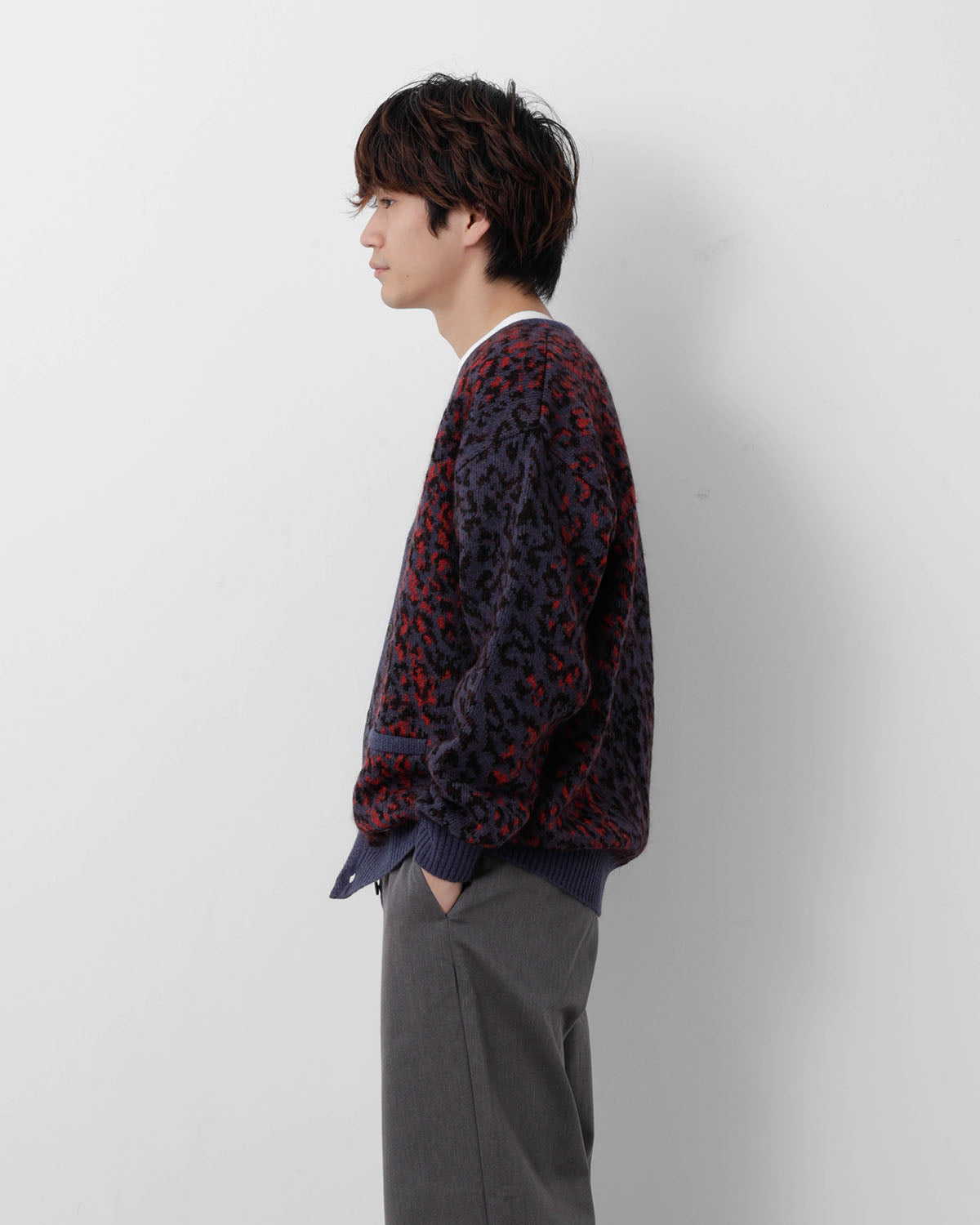 LEOPARD MOHAIR CARDIGAN