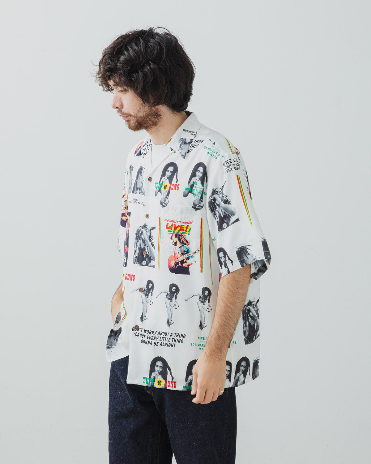 BOB MARLEY / HAWAIIAN SHIRT S/S ( TYPE-1 )