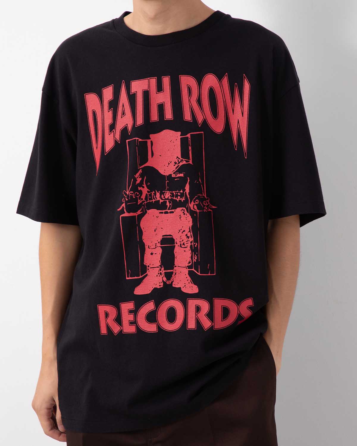 DEATH ROW RECORDS / WASHED HEAVY WEIGHT CREW NECK T-SHIRT