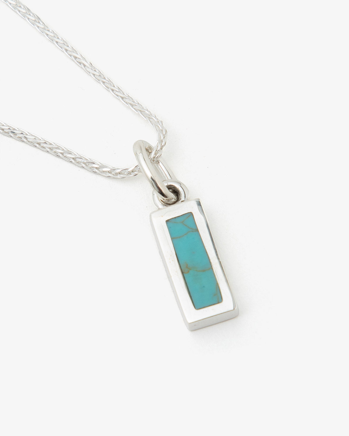 RECTANGLE NECKLACE WITH TURQUOISE