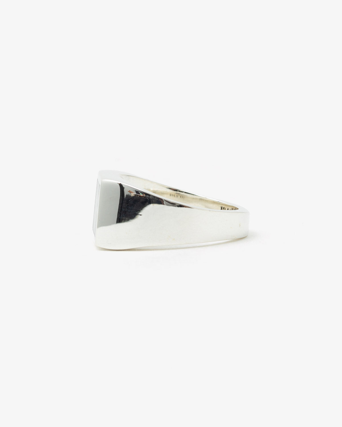 SIGNET WITH BLACK FLOWER RING (WOMEN'S)