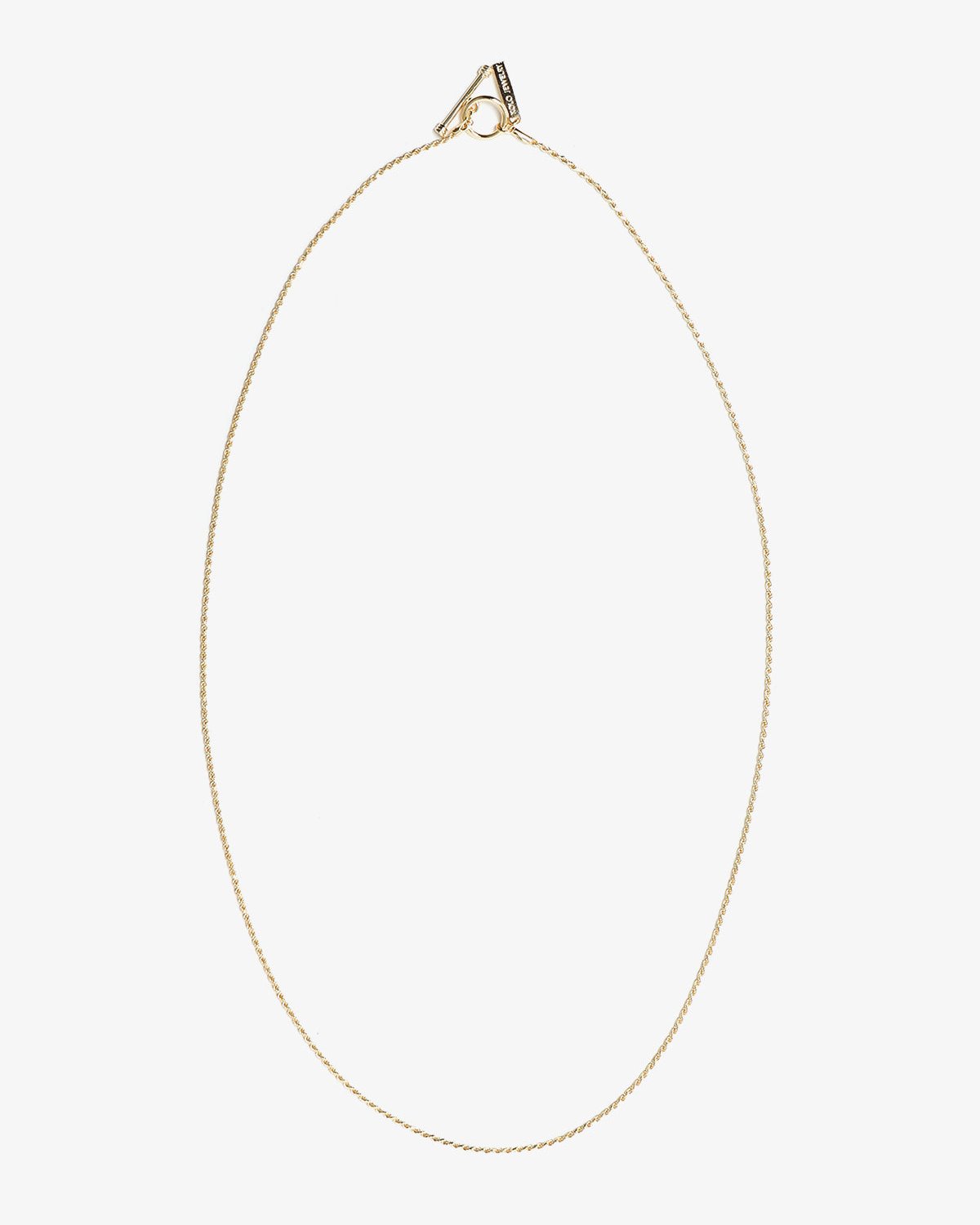 TINY FRENCH ROPE LINK NECKLACE (GOLD)