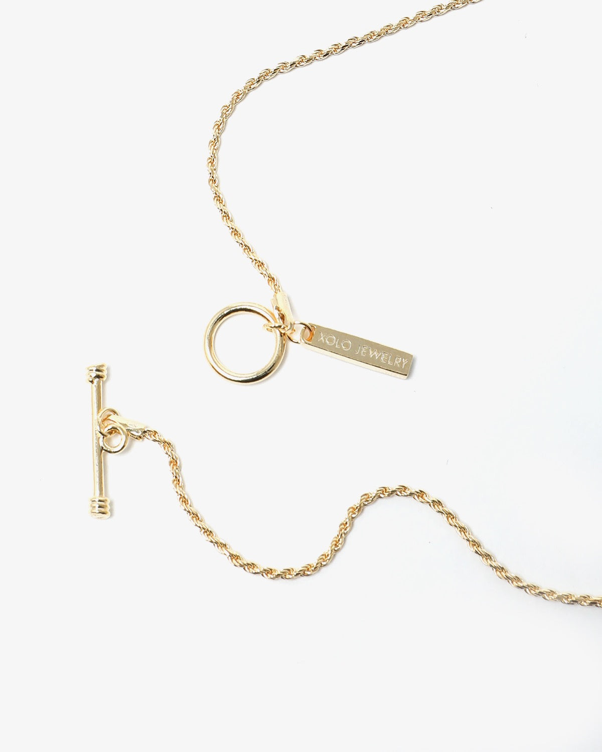 TINY FRENCH ROPE LINK NECKLACE (GOLD)