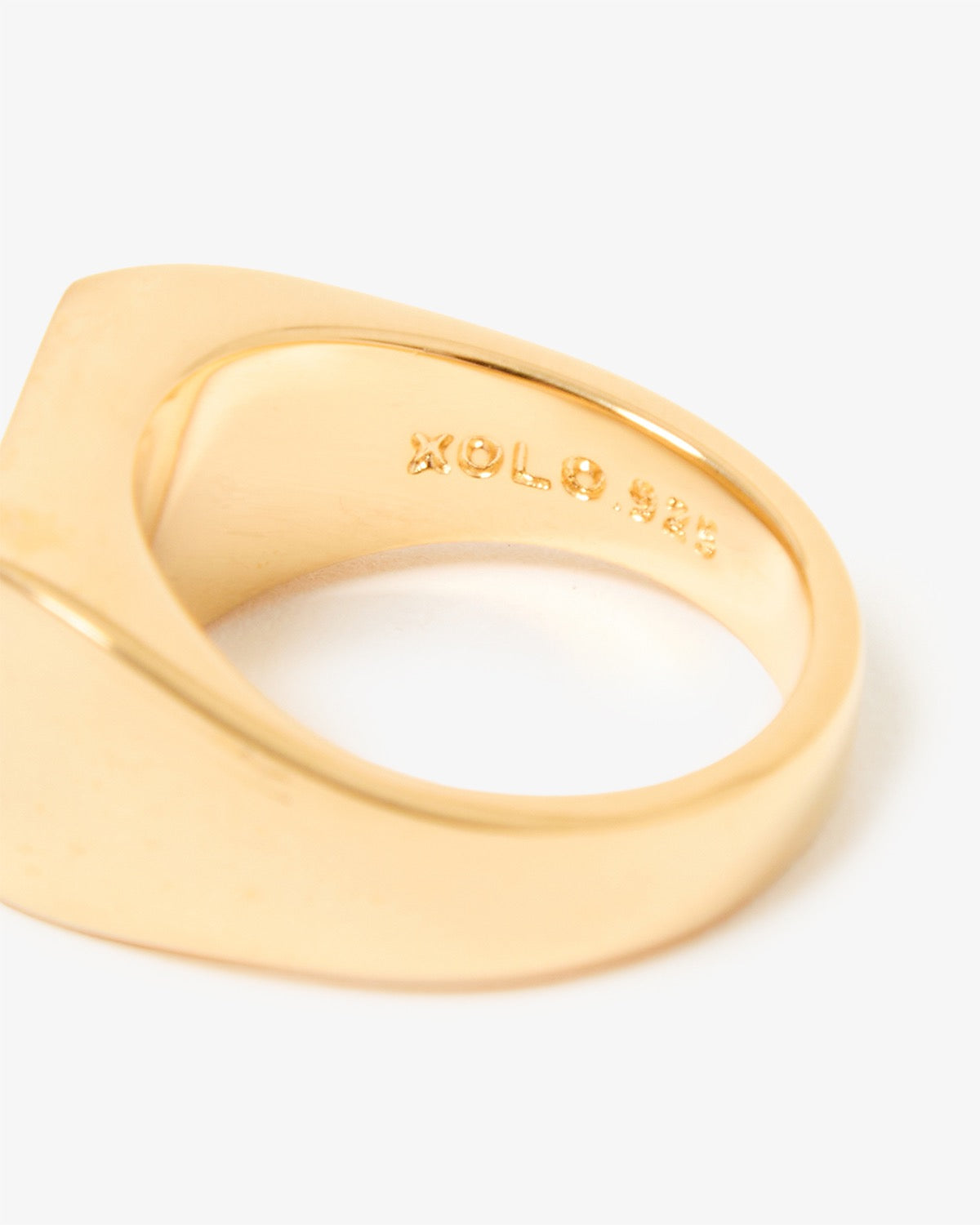 SIGNET RING WITH GOLDEN PALM FLOWER