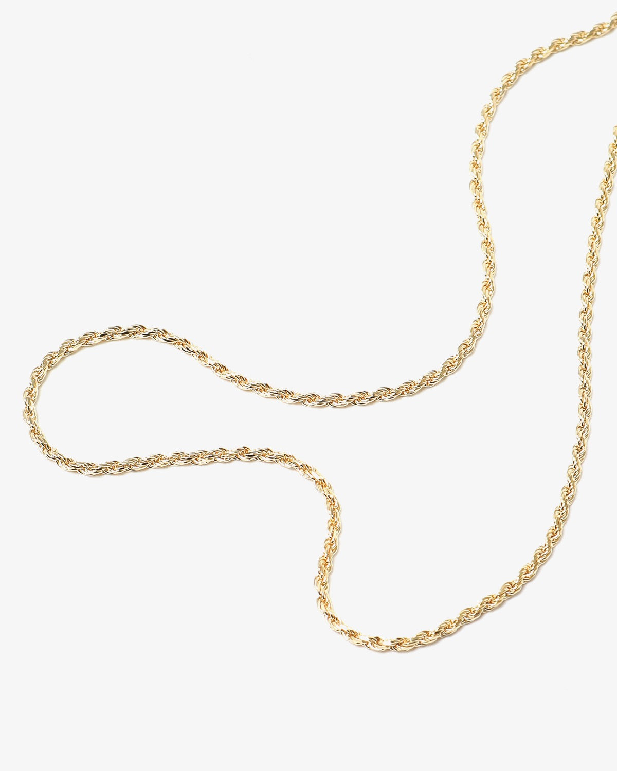 TINY FRENCH ROPE LINK NECKLACE -GOLD-